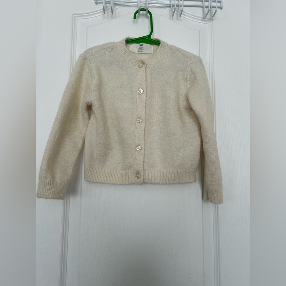 H&M Kids Cream Button-Up Cardigan